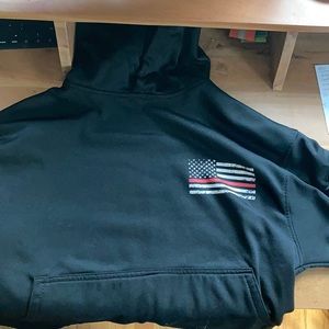 Hooded Thin Red Line Sweatshirt